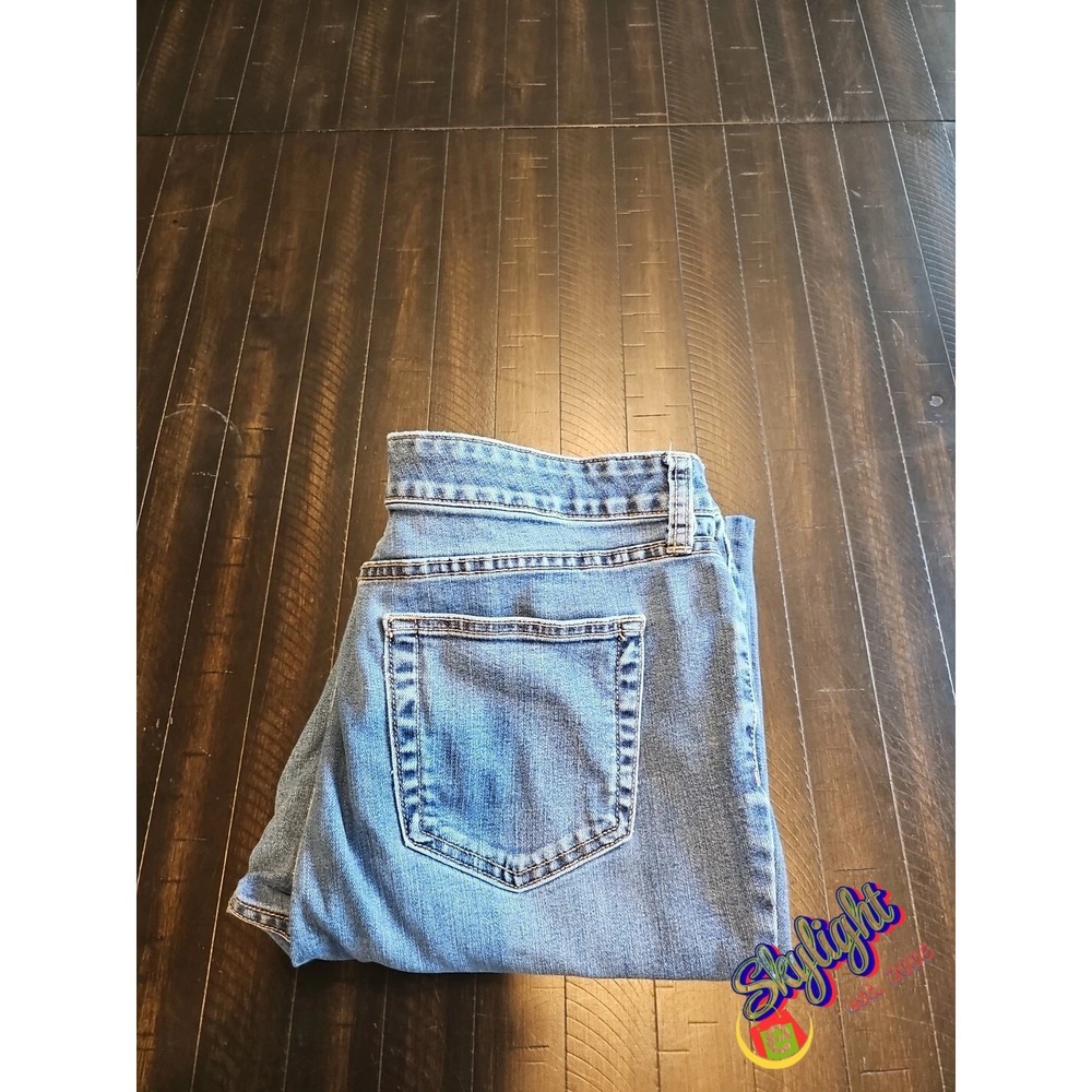 ST. John's Bay Women's Blue Average Straight Leg Stretch Denim‎ Jeans Size 12